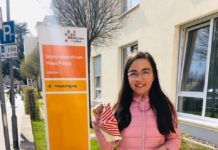 Alessia Fagiolino, ragazza italiana di 12 anni, cuce gratis mascherine per la casa di cura per anziani a Dieburg